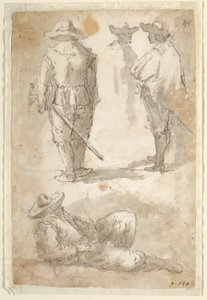 Figural Studies of Soldiers tekijältä Domenico Gargiulo, called Micco Spadaro