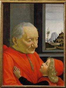 Muotokuva vanhasta miehestä ja nuoresta pojasta - ... tekijältä Domenico Ghirlandaio
