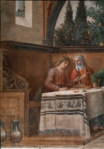 Viimeinen ehtoollinen. Yksityiskohta. (Fresko tekijältä Domenico Ghirlandaio