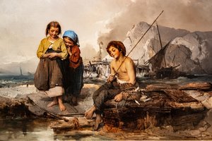 Nuoret kalastajat tekijältä Domenico Induno