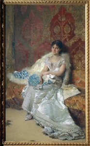 Muotokuva rouva Theresa Oneto Sweateristä, kirjoittanut Domenico Morelli tekijältä Domenico Morelli