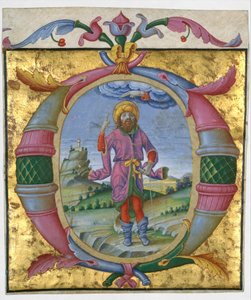 David jalkansa silmukassa initialissa O, n. 1500.