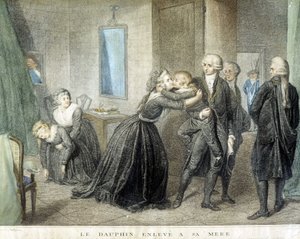 Louis-delfiini, joka siepattiin äidiltään Marie Antoinettelta (heidän temppelivankilassa), 1. heinäkuuta