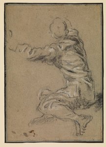 Mies istuva, 1500-luku tekijältä Domenico Robusti Tintoretto