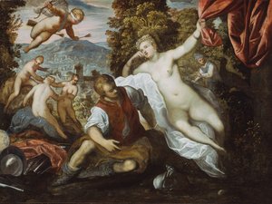 Venus ja Mars Cupidon ja kolmen armon kanssa maisemassa, 159095