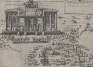 Ranskan ja Puolan kuninkaan Henri III:n saapuminen Venetsiaan 1574. tekijältä Domenico Zenoi