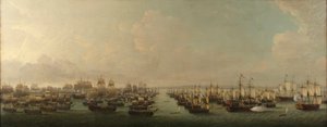 Englantilainen laivue hyökkäsi Havannaan vuonna 1762. tekijältä Dominic Serres