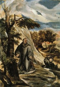 Pyhä Franciscus Assisilainen vastaanottamassa stigmat, noin 1565-1570.