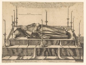 Ferdinand II van Tirolin muotokuva Rauhallisin Itävallan prinssi ja lordi Ferdinand arkkiherttua (...) (otsikko esineessä) tekijältä Dominicus Custos (possibly)
