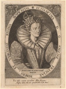 kuningatar Elizabeth tekijältä Dominicus Custos after Crispijn de Passe I