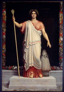 La Republique Allegory of the Ranskan tasavalta (Ranska), kirjoittanut Dominique Papety (1815-1849) 1848