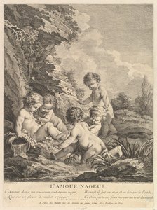 Lasten uinti, n. 1741 tekijältä Dominique Sornique