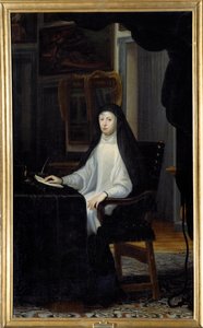 Itävallan kuningatar Mary Annen muotokuva leskenä (1634 - 1696). Juan Carreno De Mirandan (1614-1685) maalaus Ec. Esp