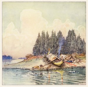Rudyard Kipling: Kipling: "Harppulaulu tanskalaisista naisista" (värilitro).