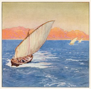 Rudyard Kipling: Kipling: The Junk and the Dhow (värilitografia): The Junk and the Dhow (värilitografia) tekijältä Donald (after) Maxwell