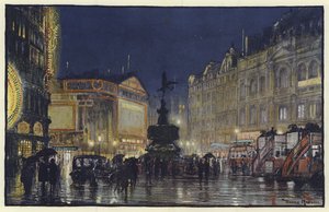 Imperiumin sydän, vaikutelma Piccadilly Circuksesta hämärässä
