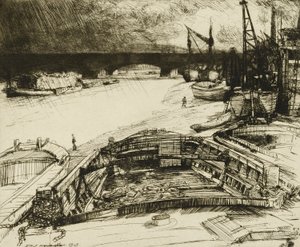 Tuulta ja sadetta Thamesilla tekijältä Donald Shaw MacLaughlan