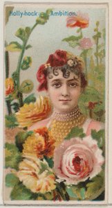 Hollyhock: Ambition, sarjasta Floral Beauties and Language of Flowers N75 Duk..., 1892.