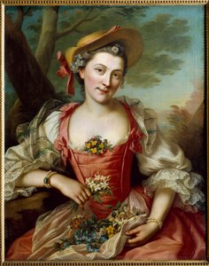 Donatien Honotten (1707-1785) naisen muotokuva 1700-luvun Dijon, Kuvataidemuseo