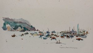Rapallo, n.1979 (akvarelli paperille) tekijältä Donatella Merlo
