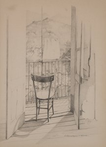 Parveke, n.1975 (piirustus paperille)