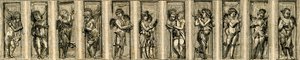 Kerubit, Donatellon (1386-1466) pronssiset reliefit, Pyhän Antoniuksen Padovalaisen basilika, Padova, Veneto, Italia tekijältä Donatello