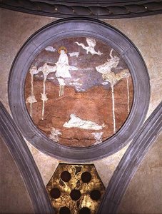 St. John on Patmos, spandrel-medaljonki, n. 1425 (kipsi) tekijältä Donatello