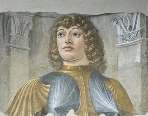 Mies aseistautuneena haarniskan kanssa, n.1487-89 (irrallinen fresko) tekijältä Donato Bramante