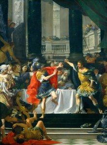 Aleksanteri Suuri isänsä uhkaamana, luultavasti 1700-1705 (öljy kankaalle).