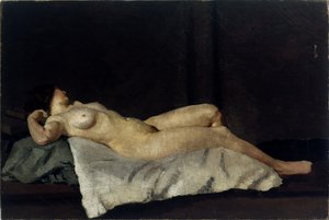 Selällään makaava naishahmo, 1912
