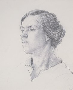 Nuoren naisen pää, n.1914 tekijältä Dora Carrington