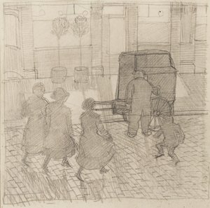Organ Grinder, n. 1914 tekijältä Dora Carrington