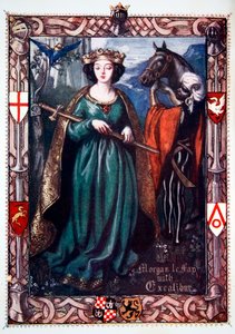 "Morgan le Fay Excaliburin kanssa", 1905.