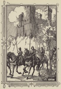 Sir Galahad luostarissa tekijältä Dora Curtis