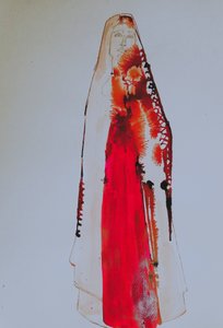 Kirkkaanpunainen Madonna tekijältä Doris Schmitz