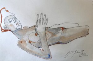 Egon Schiele poseeraa tekijältä Doris Schmitz