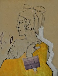 Mietiskelevä keltainen muotokuva tekijältä Doris Schmitz