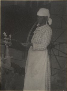 Nainen Spinning Wheelissä