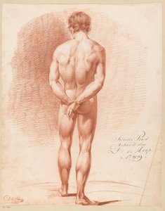 Nu masculí dempeus, vista posterior (2n premi 1819) acabat tekijältä Douwe de Hoop