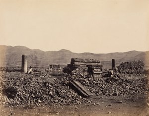 Toinen palatsi Mitlassa, Meksikossa, helmikuussa 1860. tekijältä Désiré Charnay