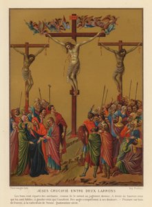 Jeesuksen Kristuksen ristiinnaulitseminen (chromolitho)