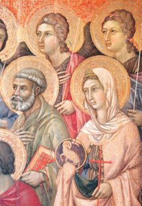 Duccio-alttaritaulu Sienan katedraalissa, Duccio di Buoninsegna (noin 1255 - ennen 1319), tempera puulla, 212x425 cm, yksityiskohta tekijältä Duccio di Buoninsegna