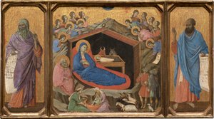 Syntymä profeettojen Jesajan ja Hesekielin kanssa tekijältä Duccio di Buoninsegna