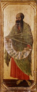 Profeetta Malachie Detrempe puulla kirjoittanut Duccio di Buoninsegna (1255-1318 / 9) 1308-1311 Mitat 42,5x16 cm Siena, Museo del Opera Metropolitana tekijältä Duccio di Buoninsegna
