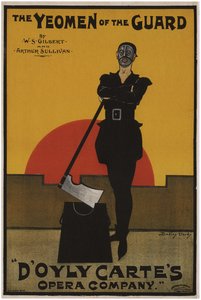 Gilbertin ja Sullivanin oopperan The Yeomen of the Guard -juliste, 1897