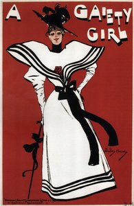 Juliste Sidney Jonesin musiikkikomediaan A Gaiety Girl, 1893