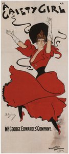 Juliste Sidney Jonesin musiikkikomediaan A Gaiety Girl, 1894