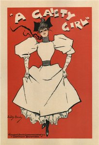 Juliste Sidney Jonesin musiikkikomediaan A Gaiety Girl, 1895