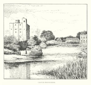 Castle Hedingham (litografia) tekijältä Duncan Moul