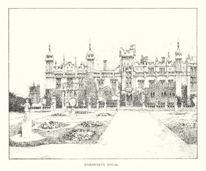 Knebworth House (litografia) tekijältä Duncan Moul